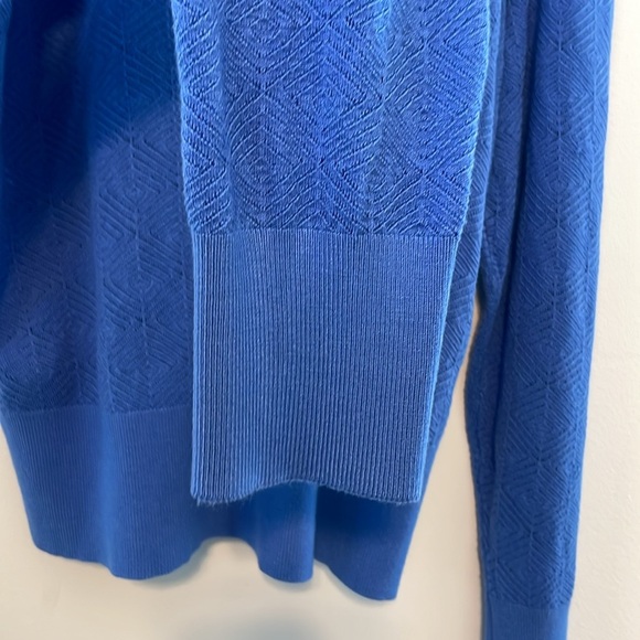 Faith & Zoe. Stitch fix Blue Daphne Surplice Sweater. Size XXL. Faux Wrap. NWT. - Picture 9 of 11